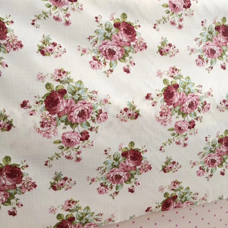 Новое поступление цветочный твиловая хлопковая ткань DIY Детская одежда ткани