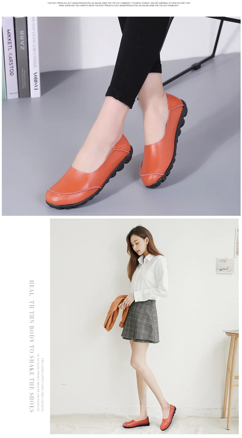 Women Flats Shoes Woman New Moccasins Loafers Women Casual Shoes Genuine Leather Fashion Classic Driving Woman Footwear