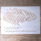 Трафарет A4A3A2 для стен, ручная работа сделай сам, перо, мандала, рисование, скрапбукинг, декоративное тиснение, бумажная открытка