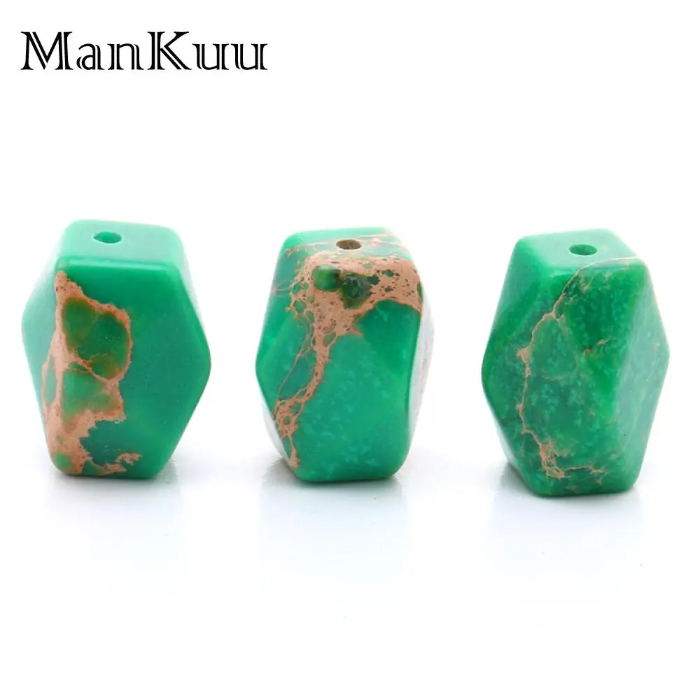 Mankuu 10*14 мм нерегулярные зеленые бусины Jaspers заводская цена морской осадка