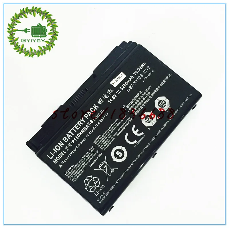 Аккумулятор GYIYGY 14 8 v 5200mah X710S для Clevo P170hm P170 6 87 x710s 4271 4J72 Lapotp|14.8v 5200mah|battery clevoclevo battery |