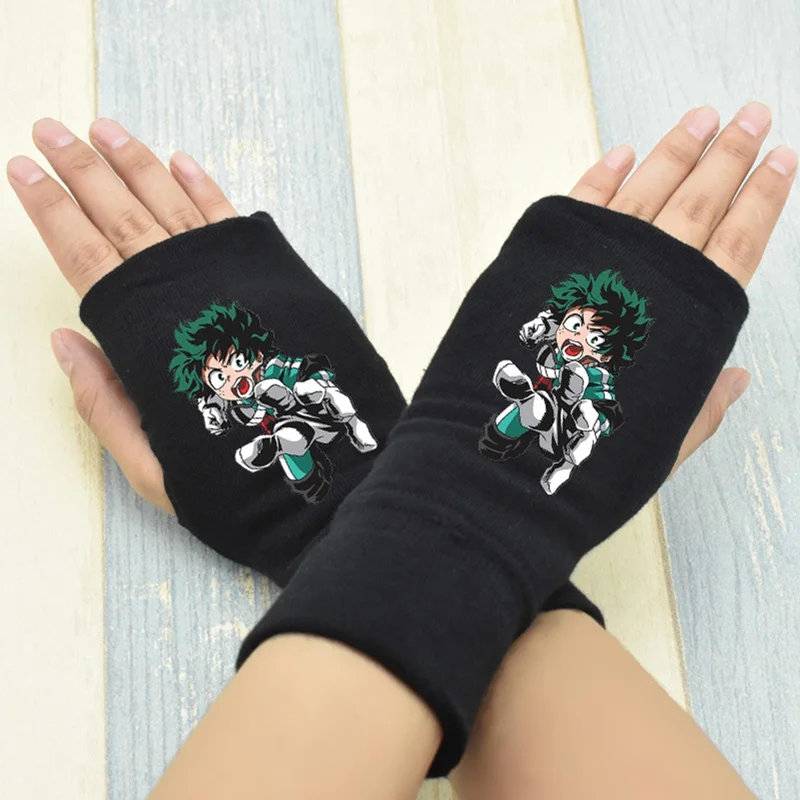 Перчатки Хлопковые вязаные с пальцами для любителей аниме 1 пара | Аксессуары