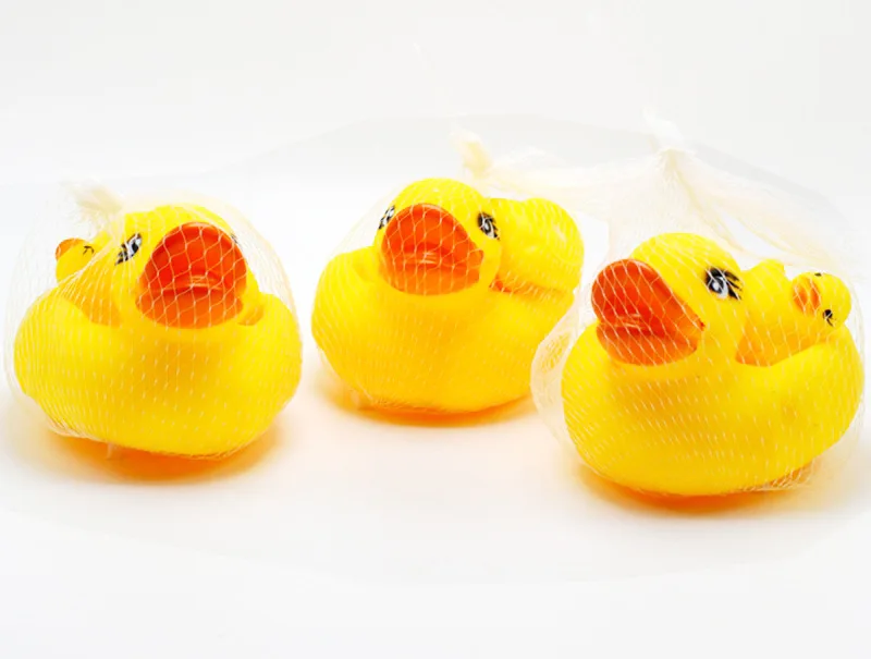 

Wholesale 10sets/lot Bathroom Baby Rubber Duck Mother and Three Duck Babies Family Swimming Bath Water Toys