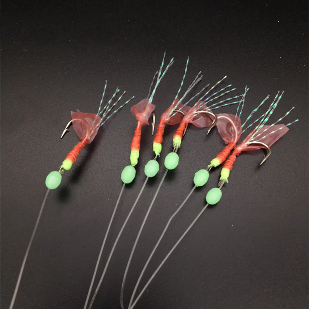 

30PCS Fishing Fish Texas bead Line String Hook BarBed Hook 1#-8#