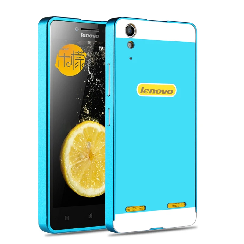 Чехол для lenovo a6000, роскошный зеркальный чехол, металлический алюминиевый бампер, рамка, чехол для lenovo K3 A 6000 a6010, позолоченная задняя крышка из поликарбоната