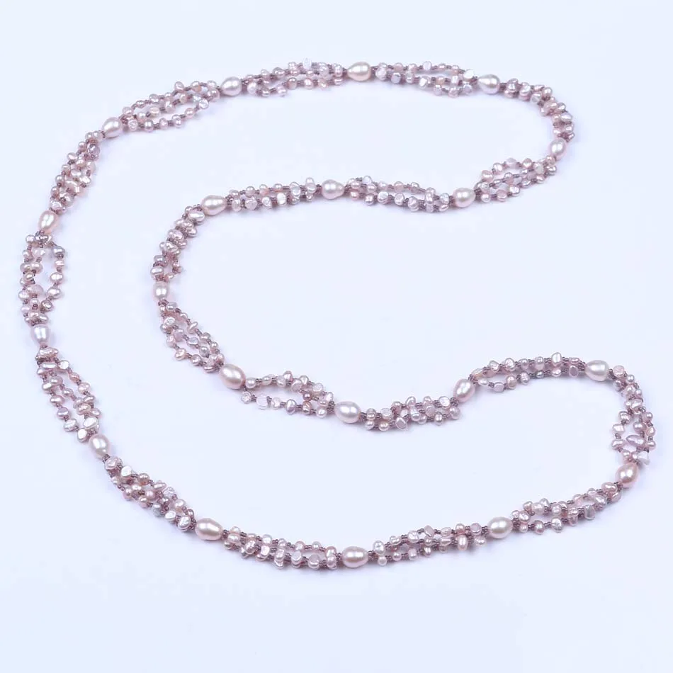 Пресноводное длинное ожерелье в форме барокко для женщин подарки на день