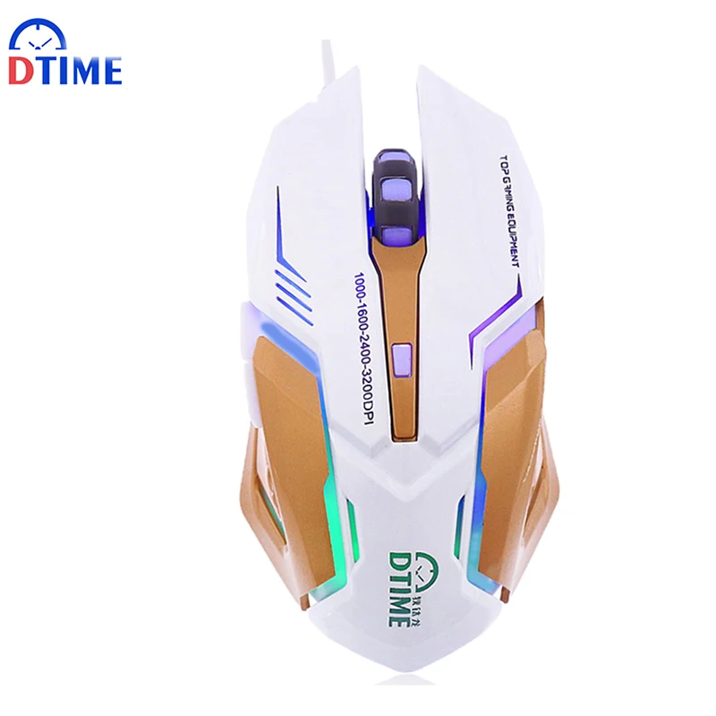 DTIME бренд Usb оптическая проводная мышь Игры Геймер Игровые Мыши для компьютера