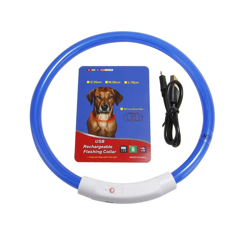 Ошейник для собак светодиодный светящийся ошейник щенков ночник зарядка через USB