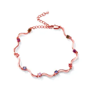 Rose-Color Gussiarro новые круглые хрустальные браслеты на ногу ножные браслеты женские босиком ювелирное изделие "кроше" женские розовые золотые цвета ножной браслет - Окраска металла: Rose-Color