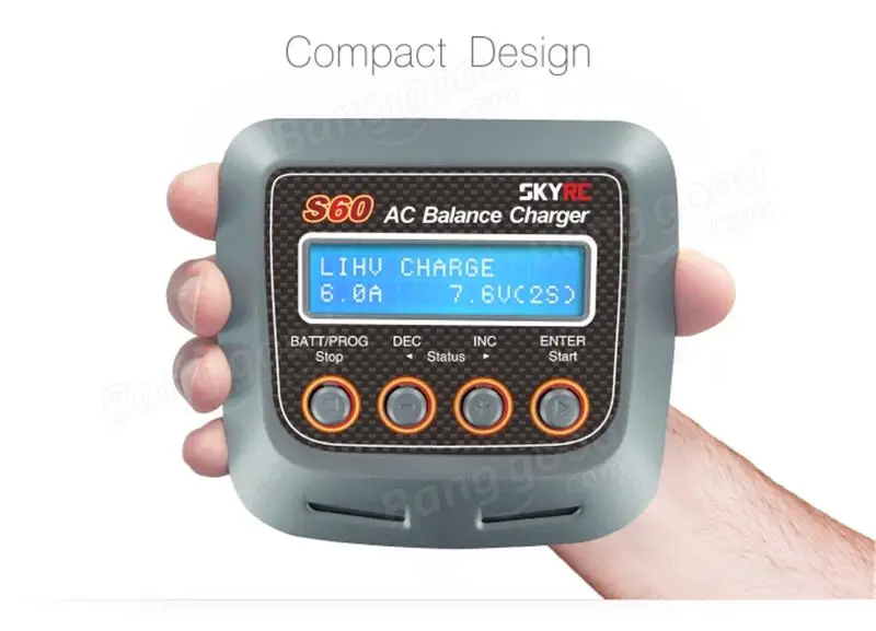 SKYRC S60 60 Вт AC балансирующее зарядное устройство Dis для дистанционного управления