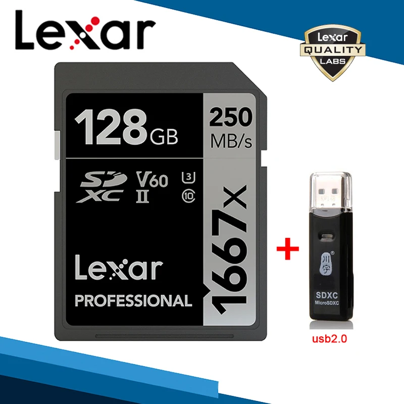 Lexar,, 1667x, sd-карта, высокая скорость, 256 ГБ, карты памяти, ридеры, 128 ГБ, память U3 C10, 64 ГБ, SDXC, UHS-II для 3D 4 K, HD камера