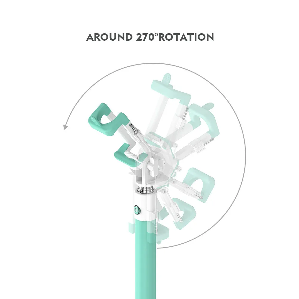 FLOVEME Фирменная универсальная раздвижная Проводная селфи палка поворотная на 270