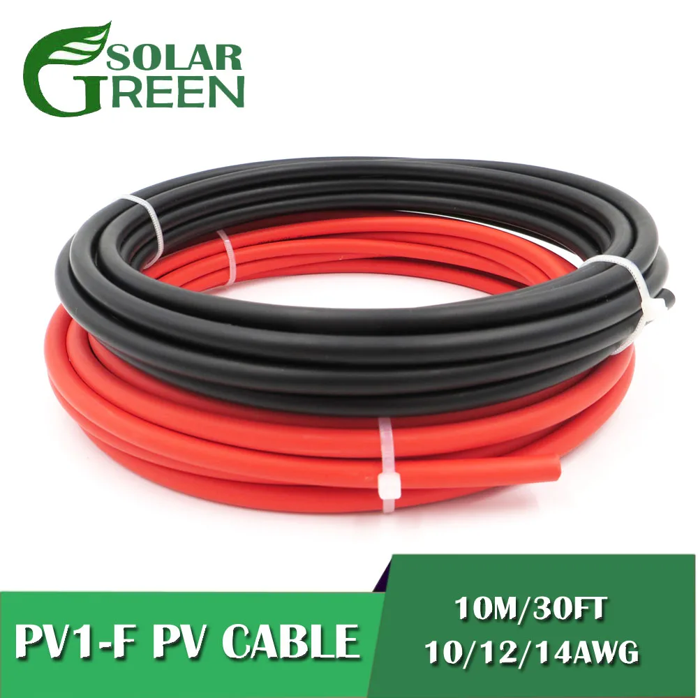 10 м/30 футов x 12 14 AWG 6/4/2 мм2 цветной положительный провод ПВХ изолированные