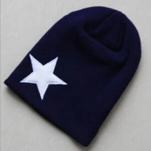 1 шт. 2016 модная Корейская вязаная шапка с пятиконечными звездами мужская и