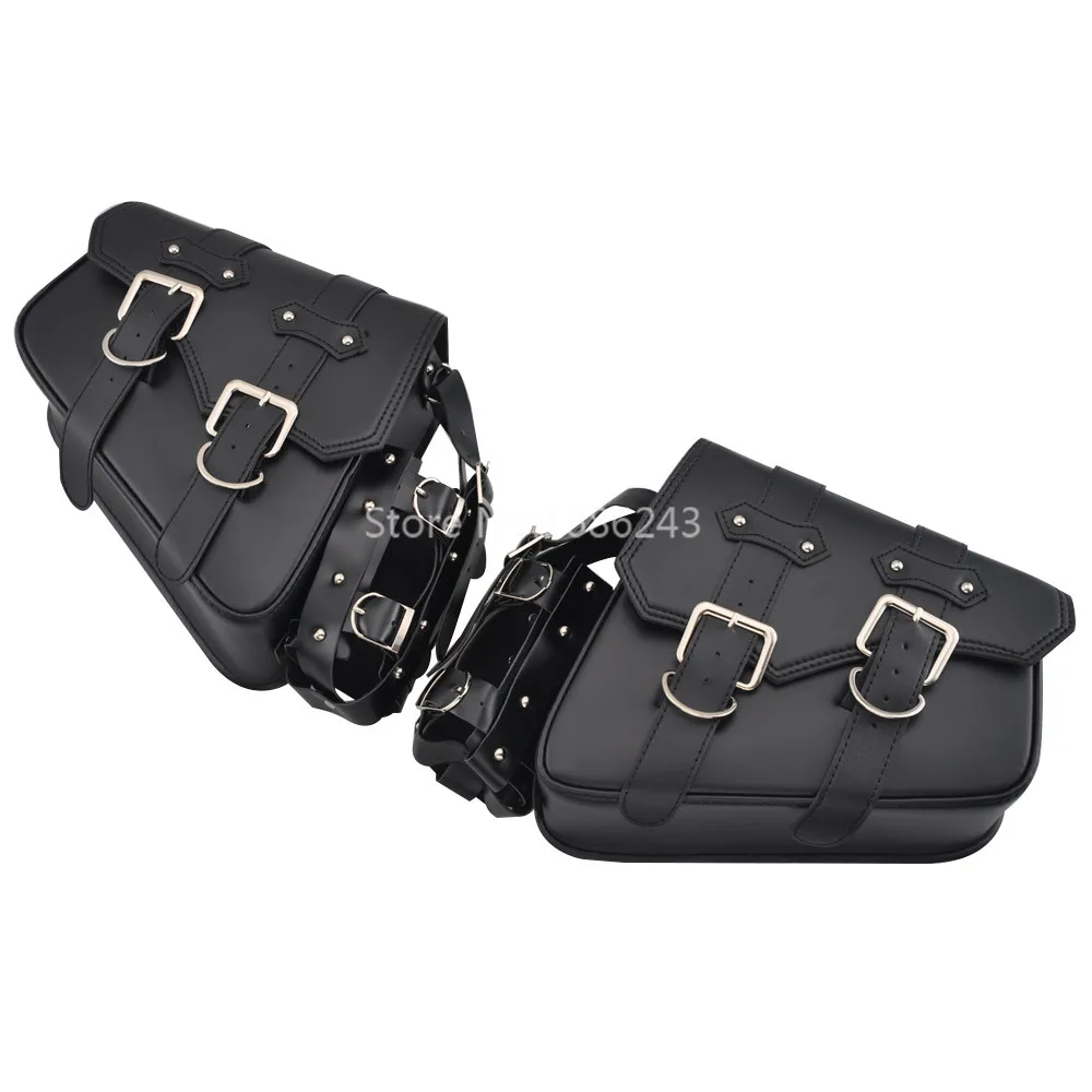 

Motorcycle Saddlebag w/ Drink Holder UV Protected Heat Guard Fit for Harley Sportster Choppers Custom Honda Suzuki Kawasaki