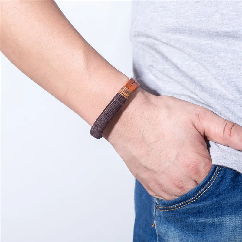 Браслеты и браслеты мужские кожаные Pulseira Masculina ювелирные изделия шарм Bileklik Pulseiras