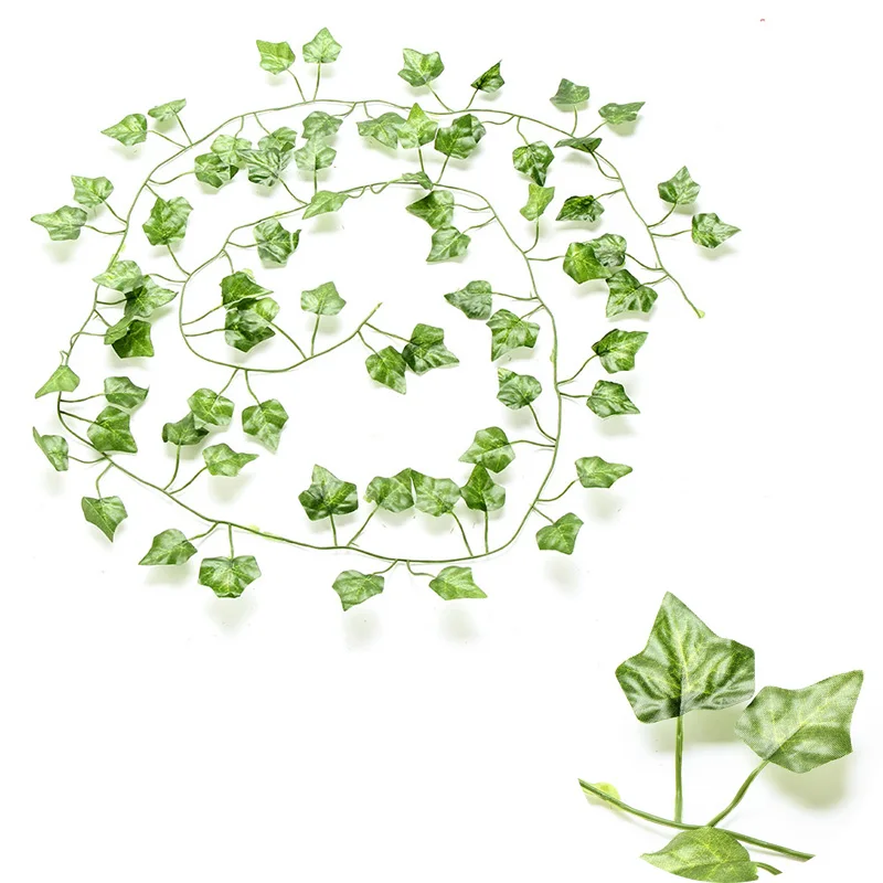 1 Sweet potato leaf 200 см Искусственный ротанг плюща виноград зеленый лист пластмассовая лоза для украшения дома и сада Гирлянда поддельные растения - Цвет: 1 Sweet potato leaf