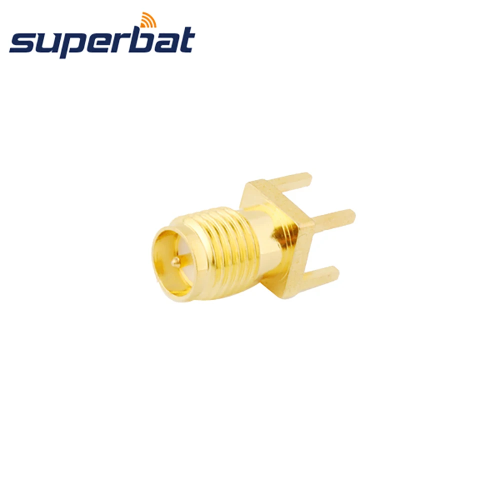 Superbat радиочастотный коаксиальный разъем RP SMA через отверстие прямой женский