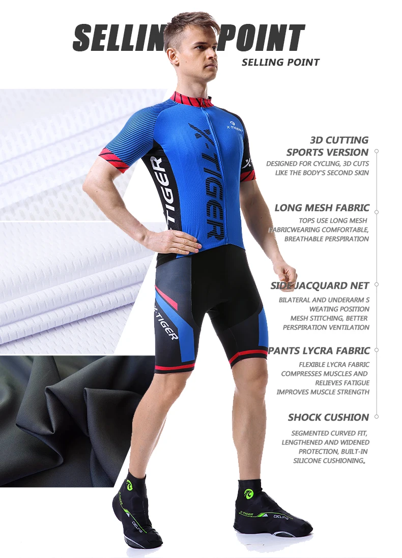 X-Tiger Pro Велоспорт майки набор Майо Ropa Ciclismo горный велосипед одежда спортивная одежда гоночный велосипед одежда Велоспорт Комплект