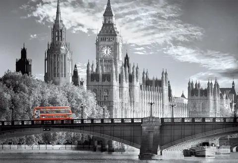 Лондонский автобус, живописный мост, рукоделие, картина маслом, вышивка крестиком, ручная работа, 14CT, холст, сделай сам, наборы крестиков, вышивка, искусство, дом