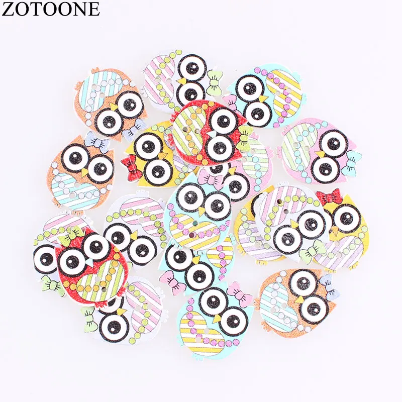 ZOTOONE Сова 20 50 шт деревянные кнопки для одежды Скрапбукинг поделки Детские
