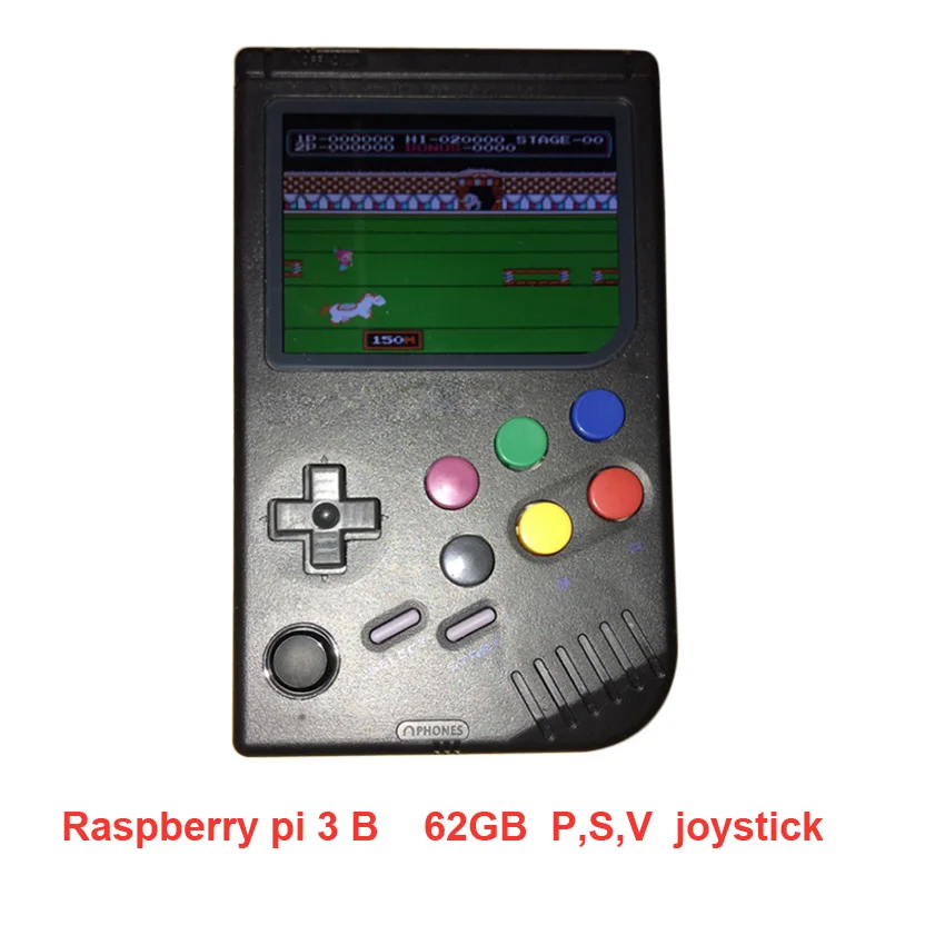 black LCL PI Ретро Raspberry pi 3 A+/B+ видео игровая консоль LCL-Pi Boy 3,5 дюймов ips встроенный более 5200/11000 игр - Цвет: black