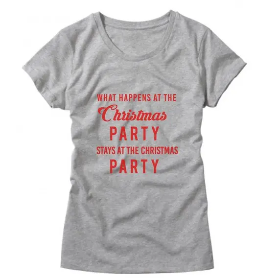 

What Happens at the Christmas Party Graphic T Shirt Christmas Gift Funny Holiday Gift grunge aesthetic slogan girl unisex tops