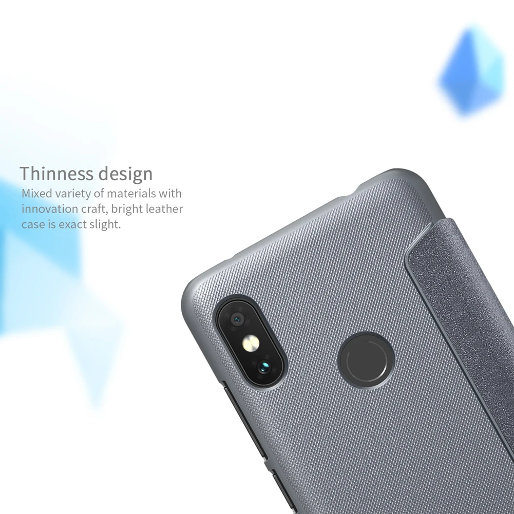 Чехол для Xiaomi Redmi Note 6 Pro, глобальная версия, чехол для Redmi Note 6, серия Nillkin Sparkle, жесткий пластиковый чехол-книжка из искусственной кожи