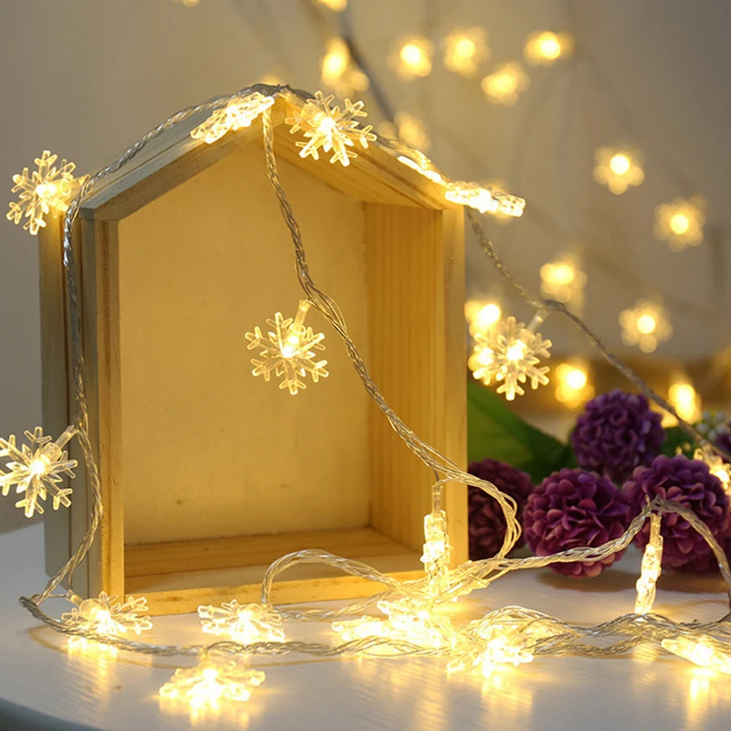 5 м 40 лампочек Снежная гирлянда Рождественская светодиодная для спальни