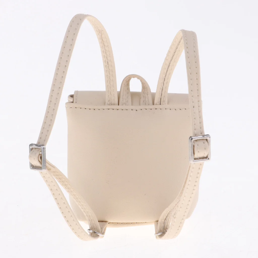 

Fashion 1/6 PU Leather Backpack Adjustable Schoolbag Outfit for Blythef for DOD SD DD Ball Jointed Dolls Accessory