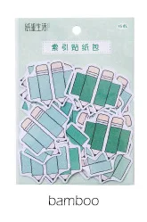 bamboo 45 шт./упак. Kawaii милые Цвет индекс Стикеры дневник маркер планировщик Стикеры s для скрапбукинга, школьные принадлежности пуля журнал sl1861 - Цвет: bamboo