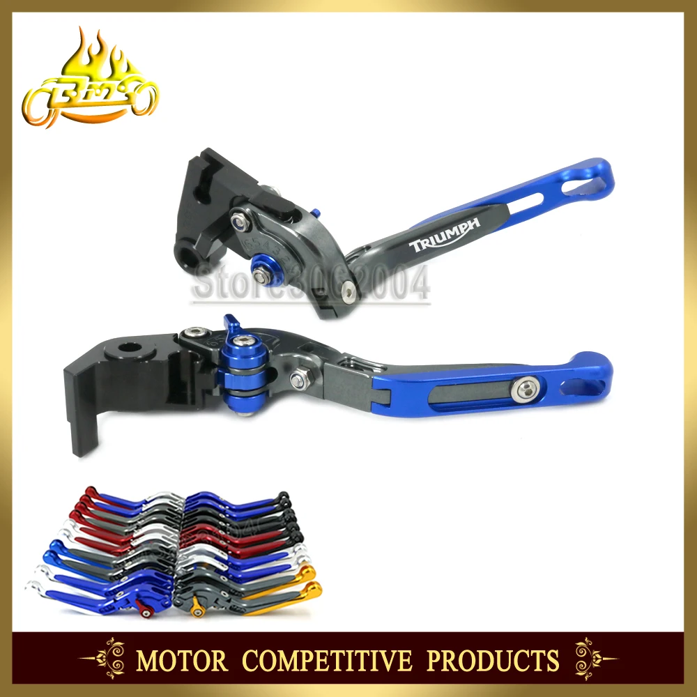 Складные Выдвижные регулируемые мотоциклетные тормоза рычаги сцепления для TRIUMPH
