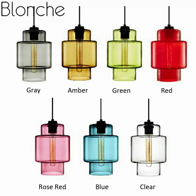 Современный витражный подвесной светильник E27 стеклянная лампа для столовой