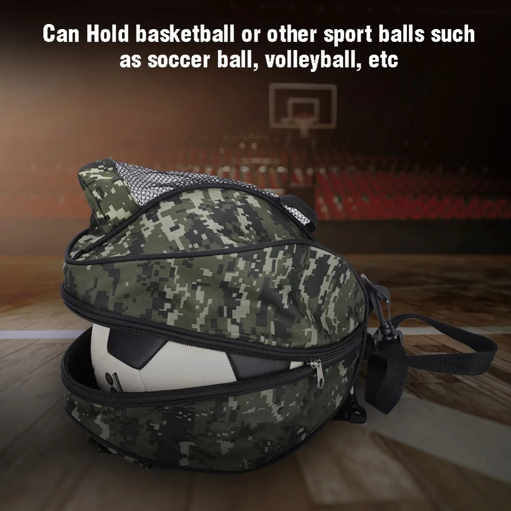 Universal Sport Bag Basketball Ball Football Volleyball Backpack Handbag Round Shape Adjustable Shoulder Strap Knapsacks Storage | Спорт и