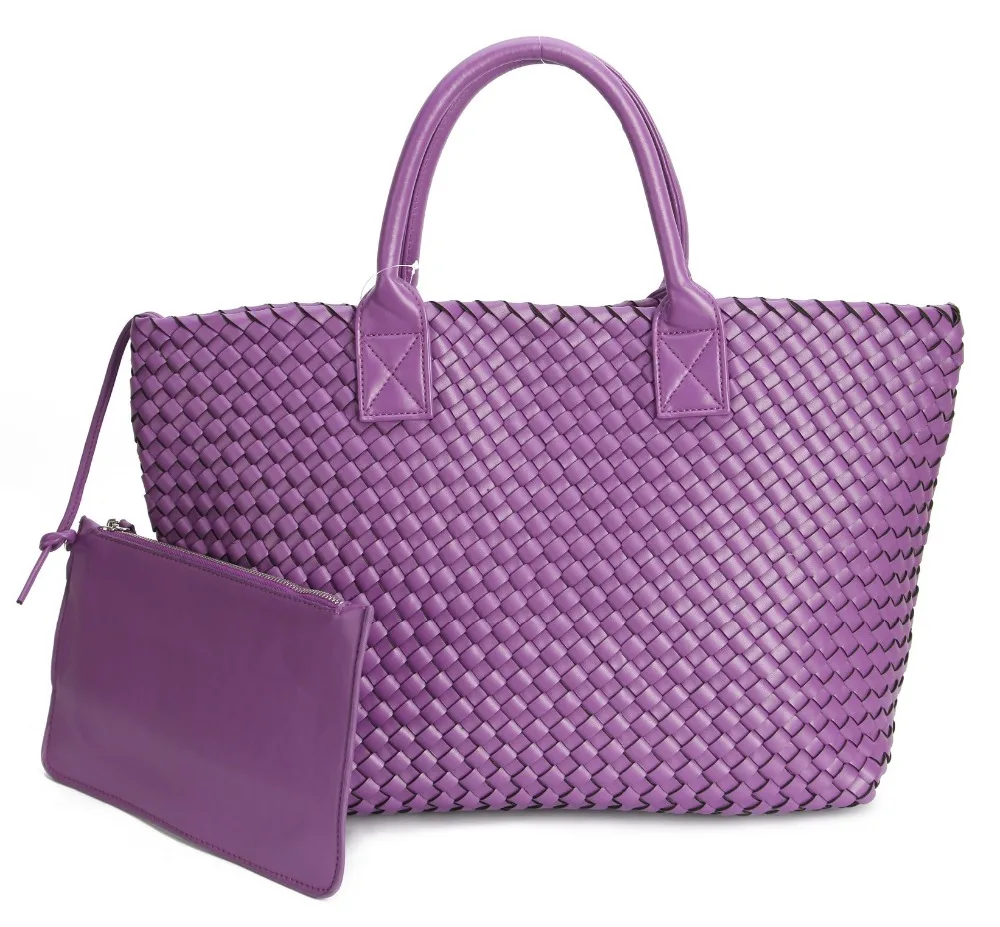 Модные Роскошные тканые сумки тоут из искусственной кожи премиум класса женские