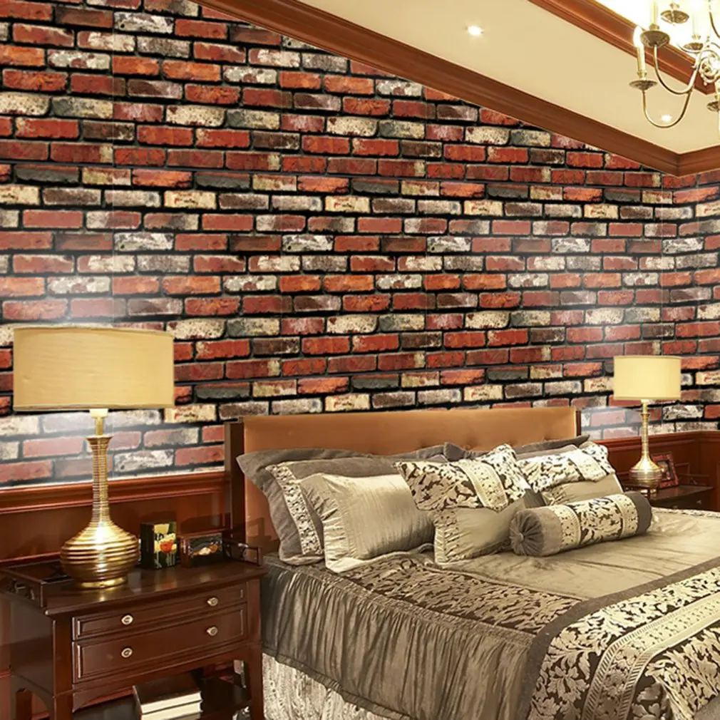 Three-dimensional Brick Imitation Wall Stickers Removable Hallway Living Room Decor Art Suitable for Bedroom and | Обустройство дома