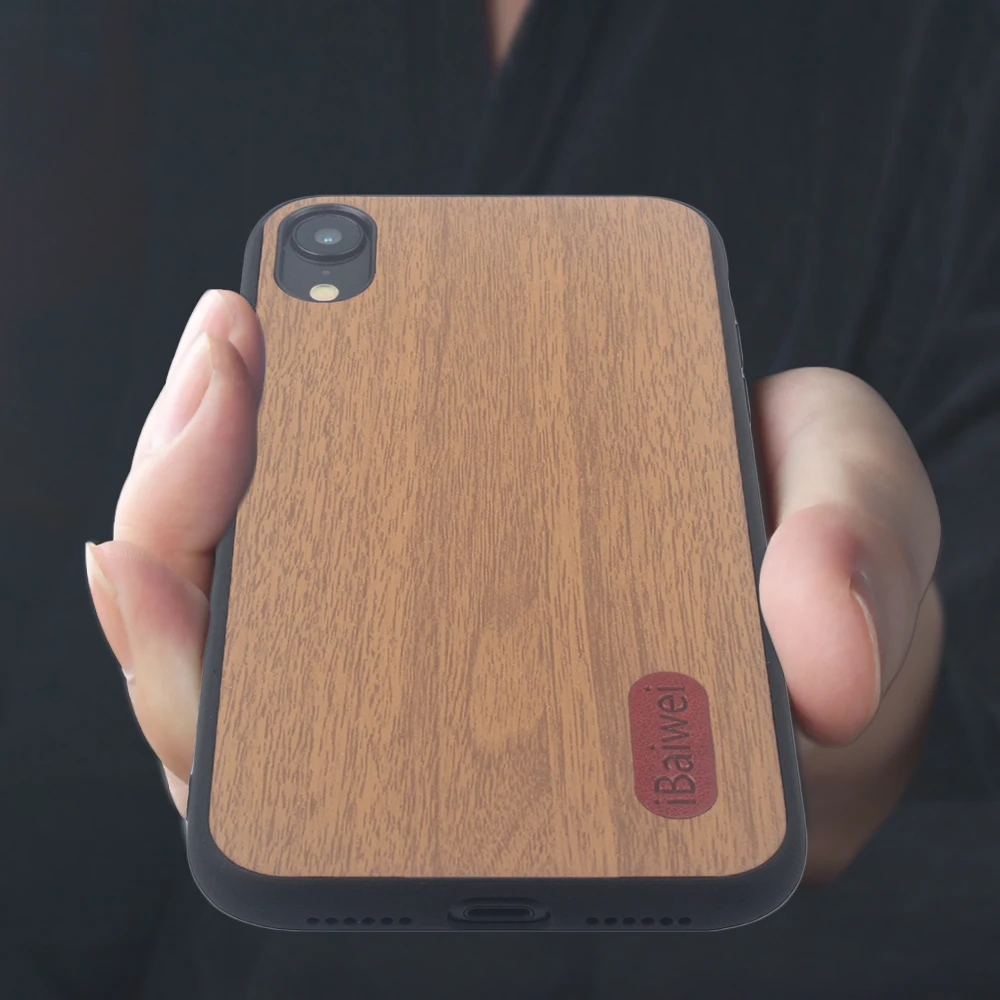 Задняя крышка для iPhone XR Xs Max деревянный дизайнерский чехол телефона модная
