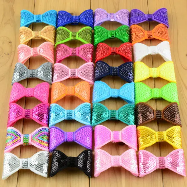 40 шт./лот бесплатная доставка высокое качество 2 ''мини банты с блестками