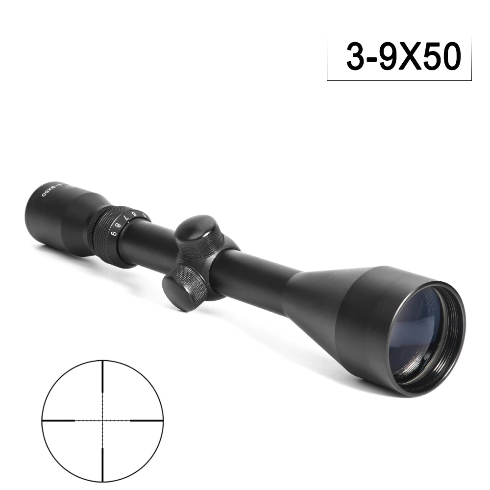 3-9x50 Trartical Охотничья винтовка прицел Mil-Dot пневматическая винтовка пистолет оптический прицел подходит 11 мм/20 мм рейка крепление для короткого ружья страйкбол