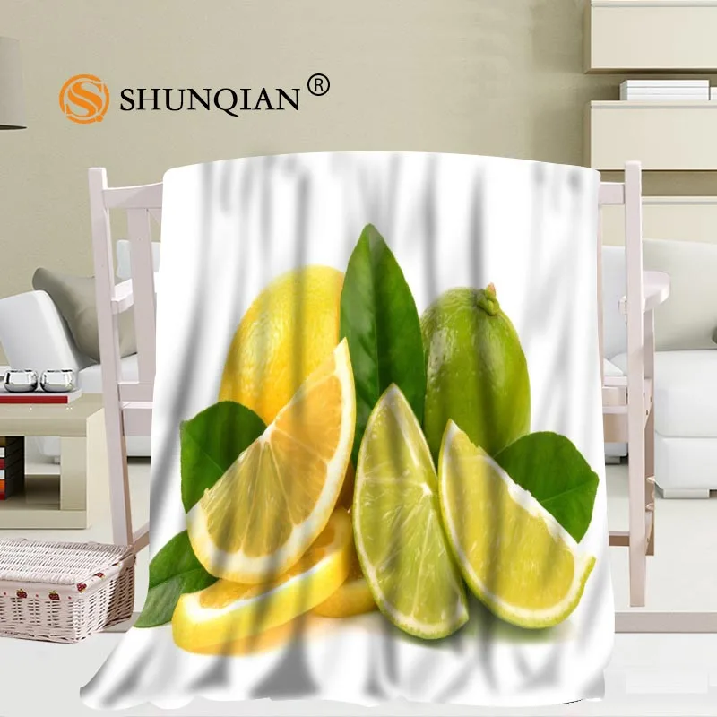 Prezzo Personalizzato Limone Coperta Morbida Immagine Fai Da Te Decorazione Camera Da Letto Dimensioni 56x80 Pollici, 50X60Inch,40X50Inch A7.10