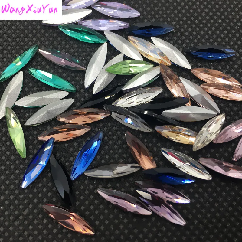 4x15 мм конский глаз с острым конским глазом (без отверстия) блестящие