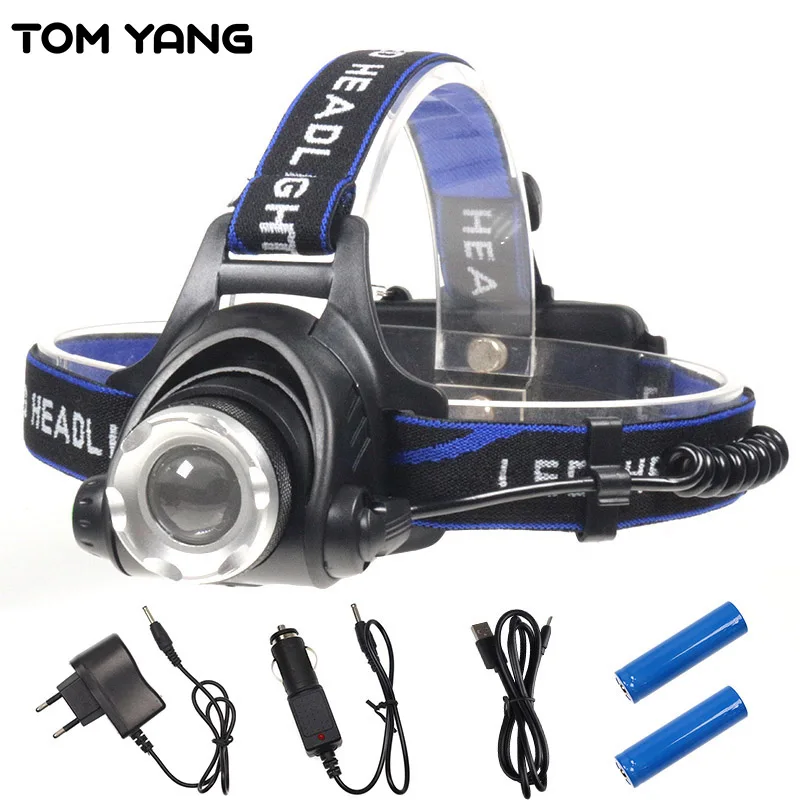 5000 люмен светодиодный фар CREE XML T6 Масштабируемые Глава фонарик факел