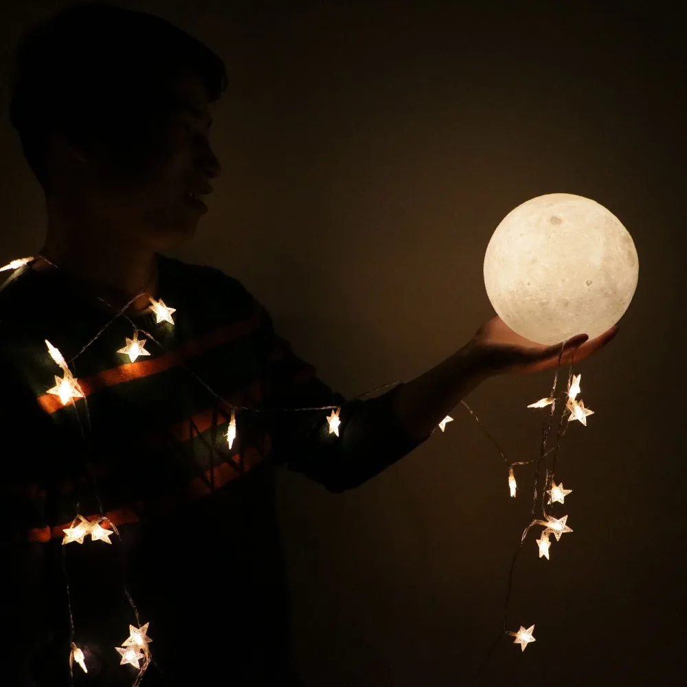 3D Printing Moon Lamp USB Charger Luminaire Night Lighting 2 Colors For Bedroom Decoration Emergency | Лампы и освещение