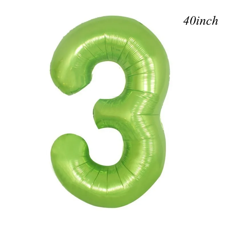 1pc 40inch number 3 1 Набор диких животных Тема джунгли вечерние милые воздушные цифры с днем рождения баннер для детского дня рождения для вечеринки в стиле сафари поставка - Цвет: 1pc 40inch number 3