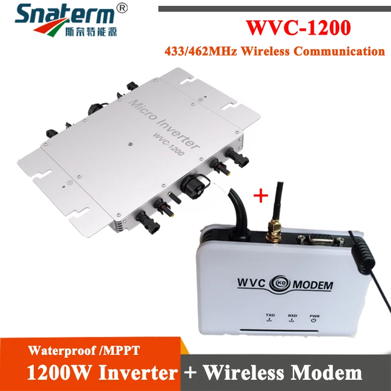 MPPT Micro Grid Tie inverter1200вт чистая синусоида солнечный инвертор 22-50 в DC вход беспроводной связи с 2 м кабель переменного тока