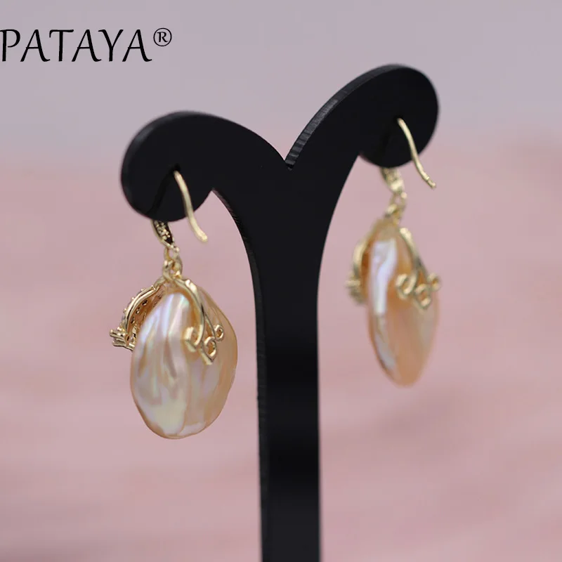 Женские серьги с пресноводным жемчугом круглые|earrings wedding jewelry|gold earings luxuryluxury earrings |