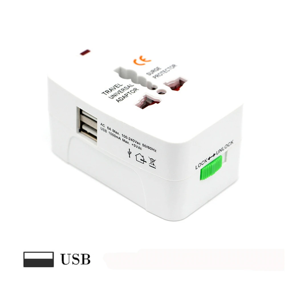 50 шт. электрическая розетка Международный дорожный адаптер стандартный USB