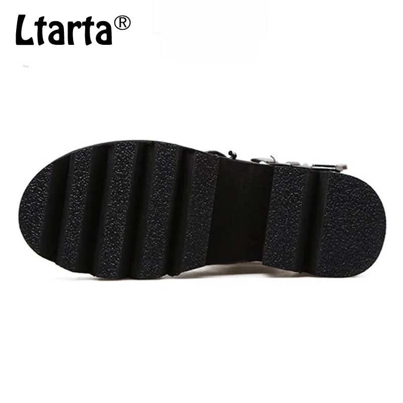 LTARTA/Новинка 2019 года сезон лето босоножки на толстой подошве с ремешком и пряжкой