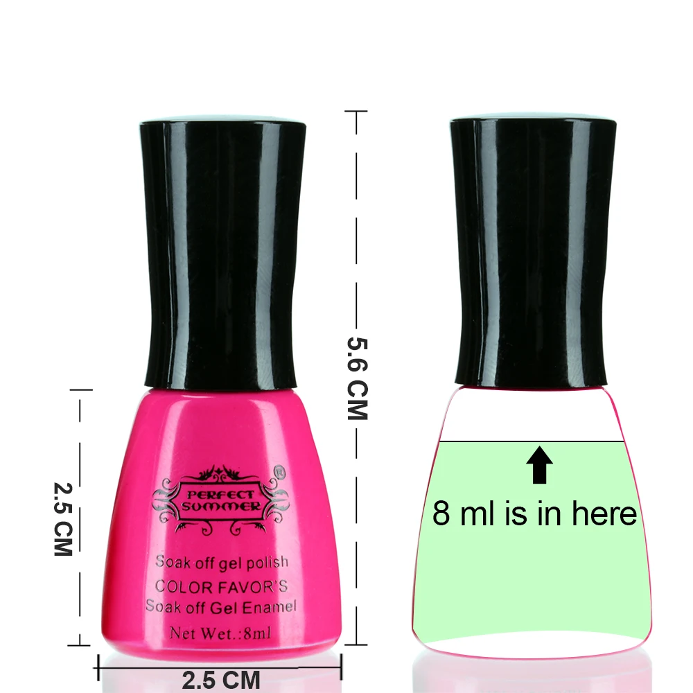 Идеальный летний 1 шт. Гель лак 8 мл сыр ногтей гель Soak off Long Lasting Nail УФ 24 Цвета для