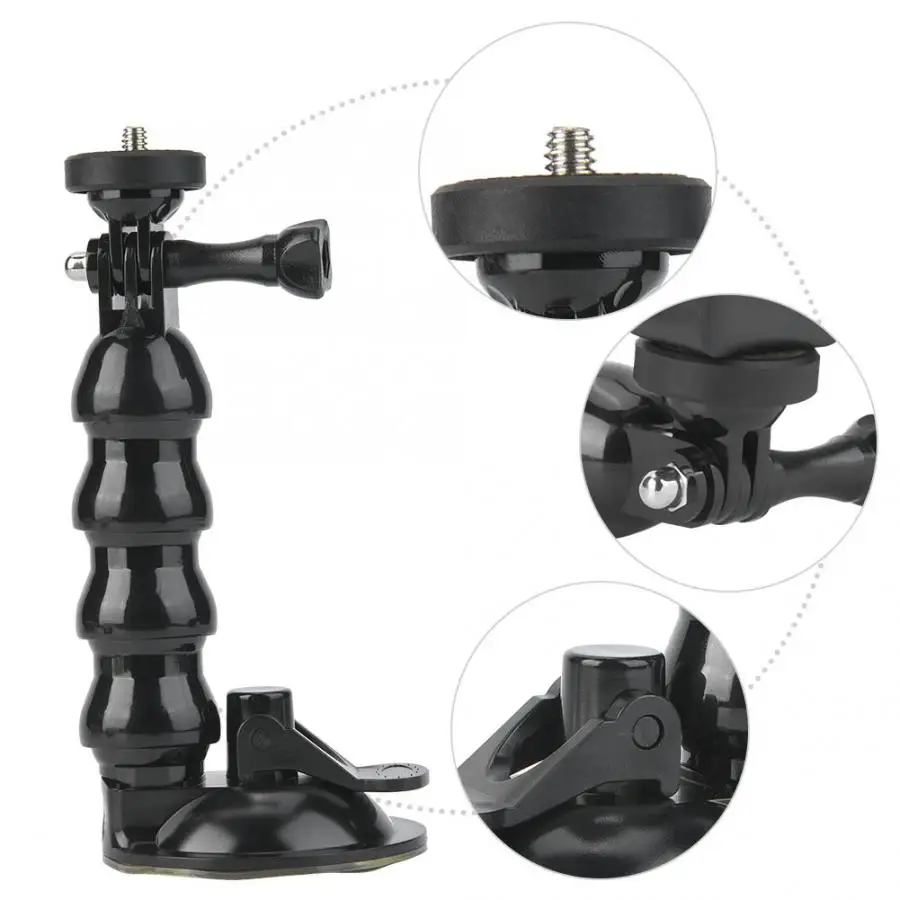 Держатель на присоске для автомобильного окна с гибким удлинителем шею GoPro Xiao Yi 4K